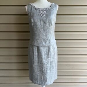 •Jessica Howard• Silver Occasion Dress - Size 10P